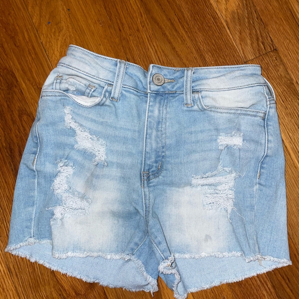 SO Light Blue Ripped Jean Shorts
